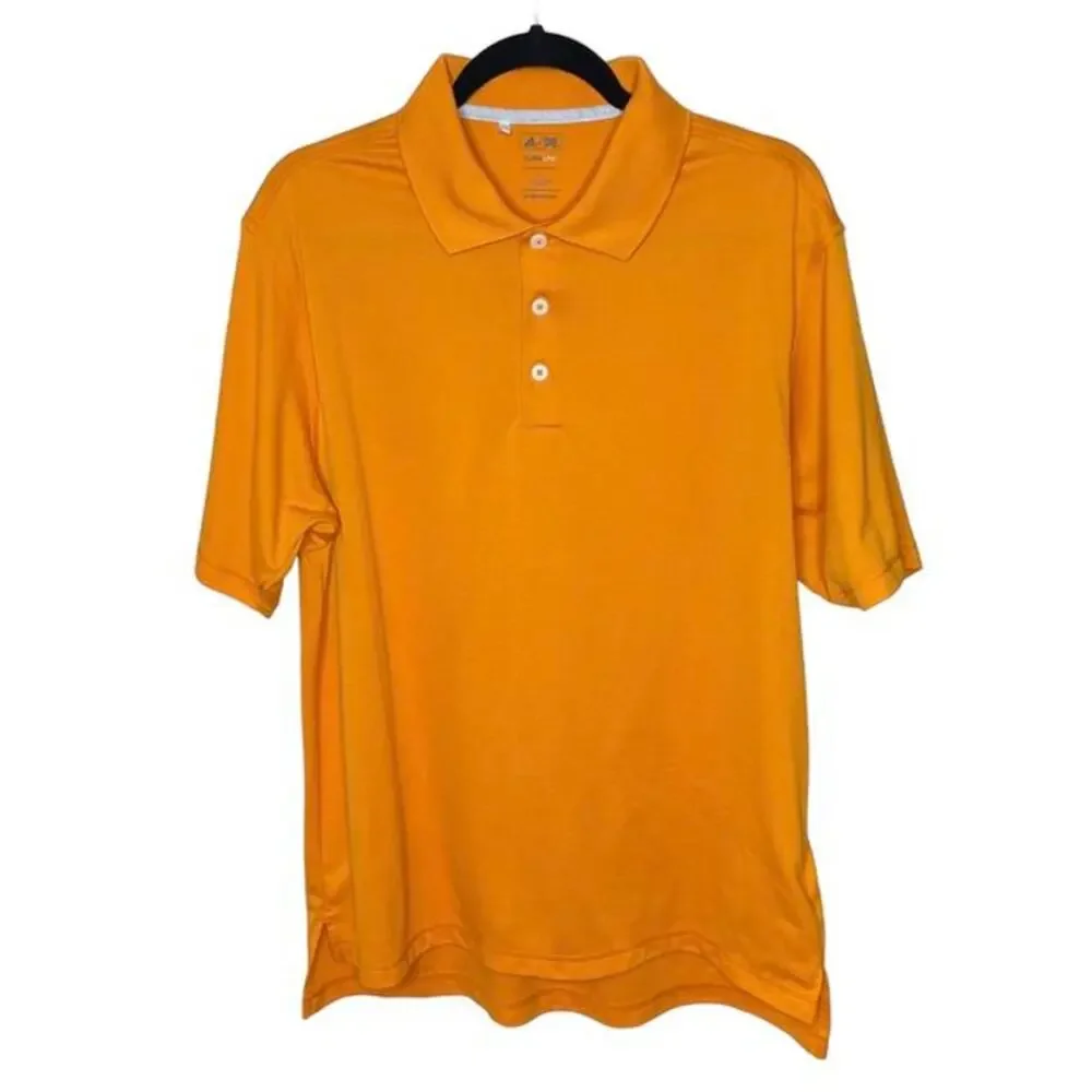 Adidas Climalite Men’s Size Large Golf Polo Textured Burnt Orange Short Sleeves